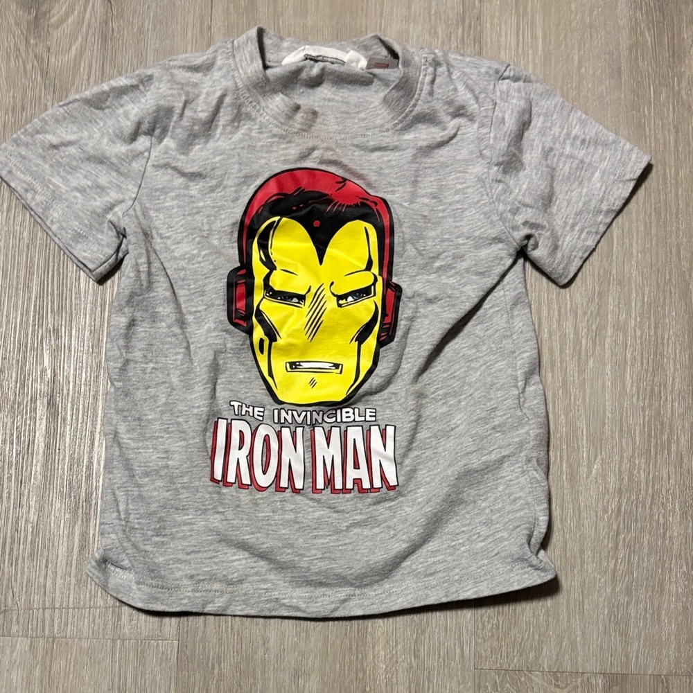 H&M Gray Iron Man Kids Tee